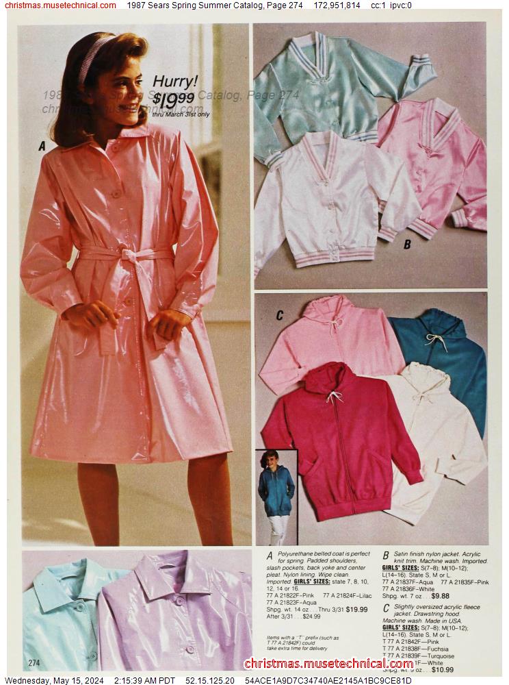 1987 Sears Spring Summer Catalog, Page 274