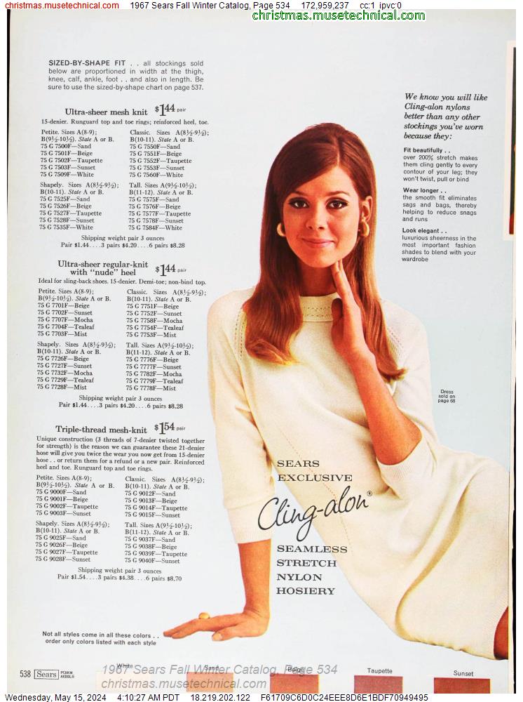 1967 Sears Fall Winter Catalog, Page 534