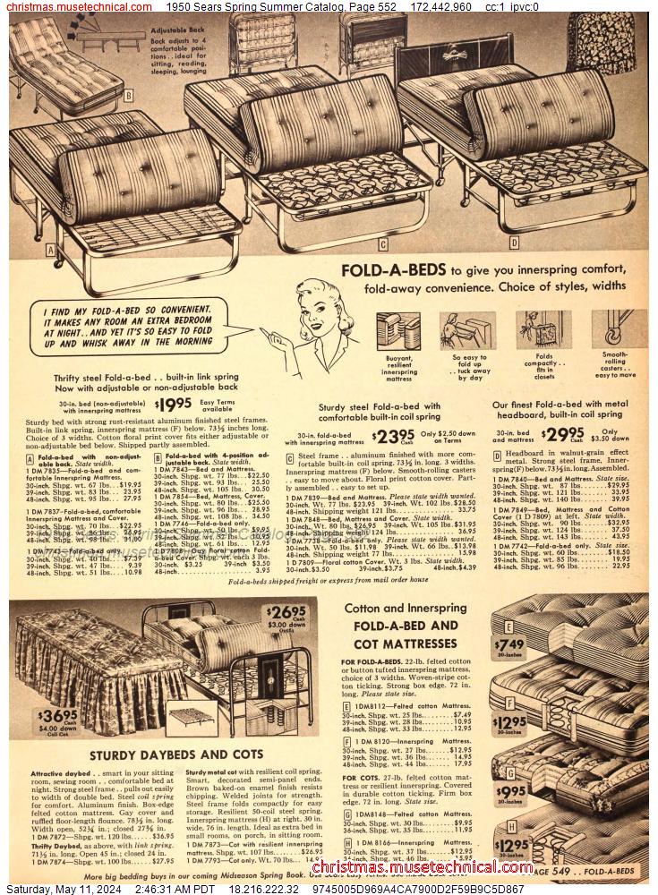 1950 Sears Spring Summer Catalog, Page 552