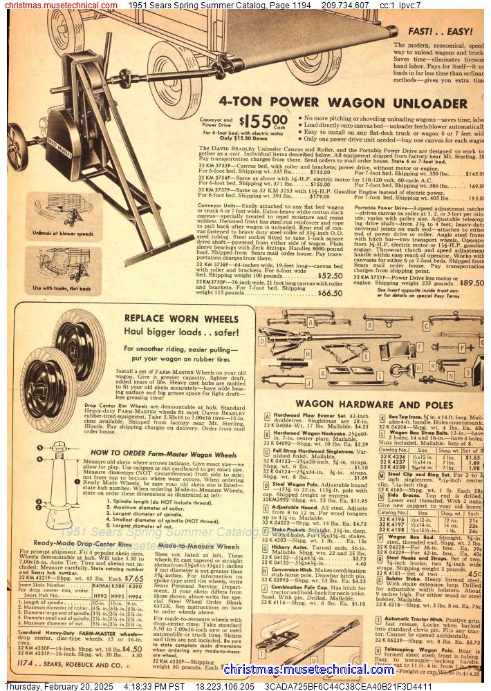 1951 Sears Spring Summer Catalog, Page 1194