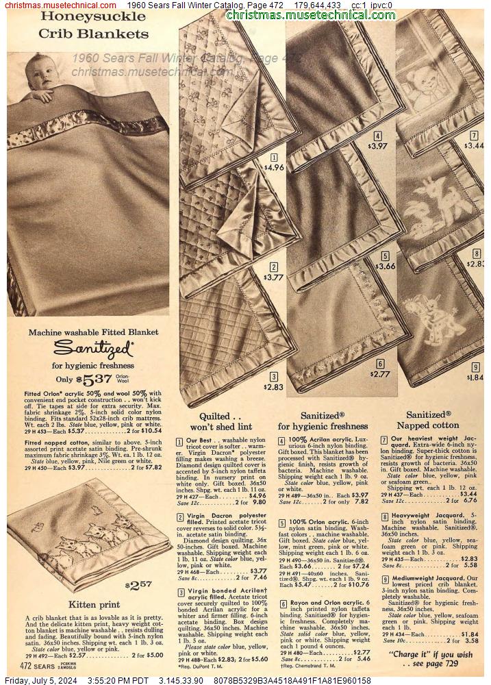 1960 Sears Fall Winter Catalog, Page 472