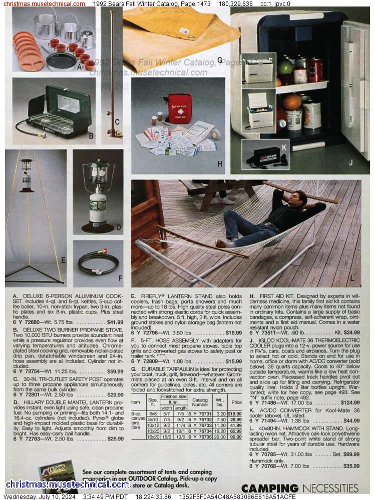 1992 Sears Fall Winter Catalog, Page 1473