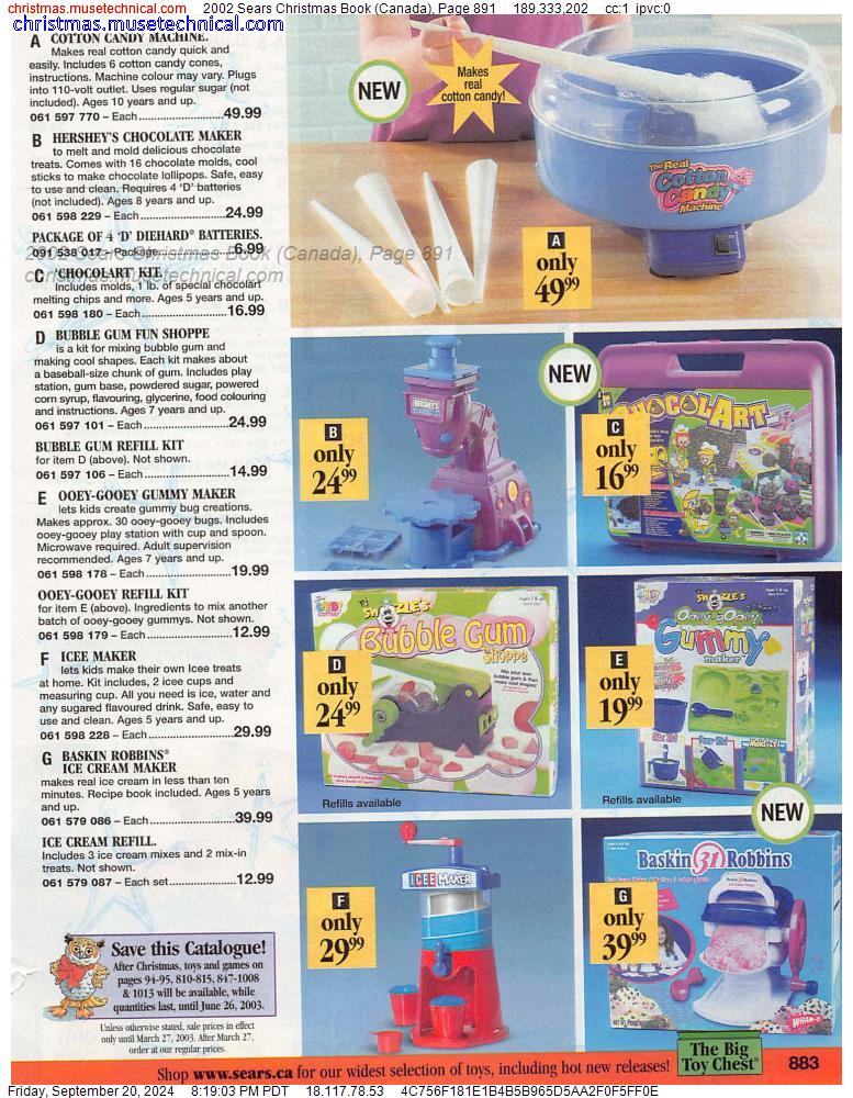 2002 Sears Christmas Book (Canada), Page 891