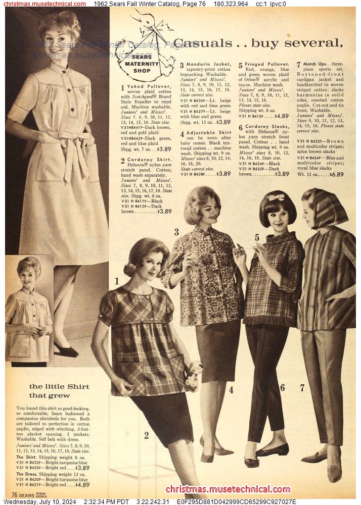 1962 Sears Fall Winter Catalog, Page 76