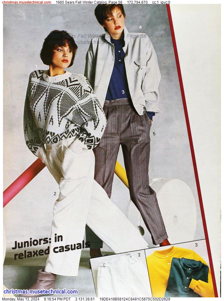 1985 Sears Fall Winter Catalog, Page 56