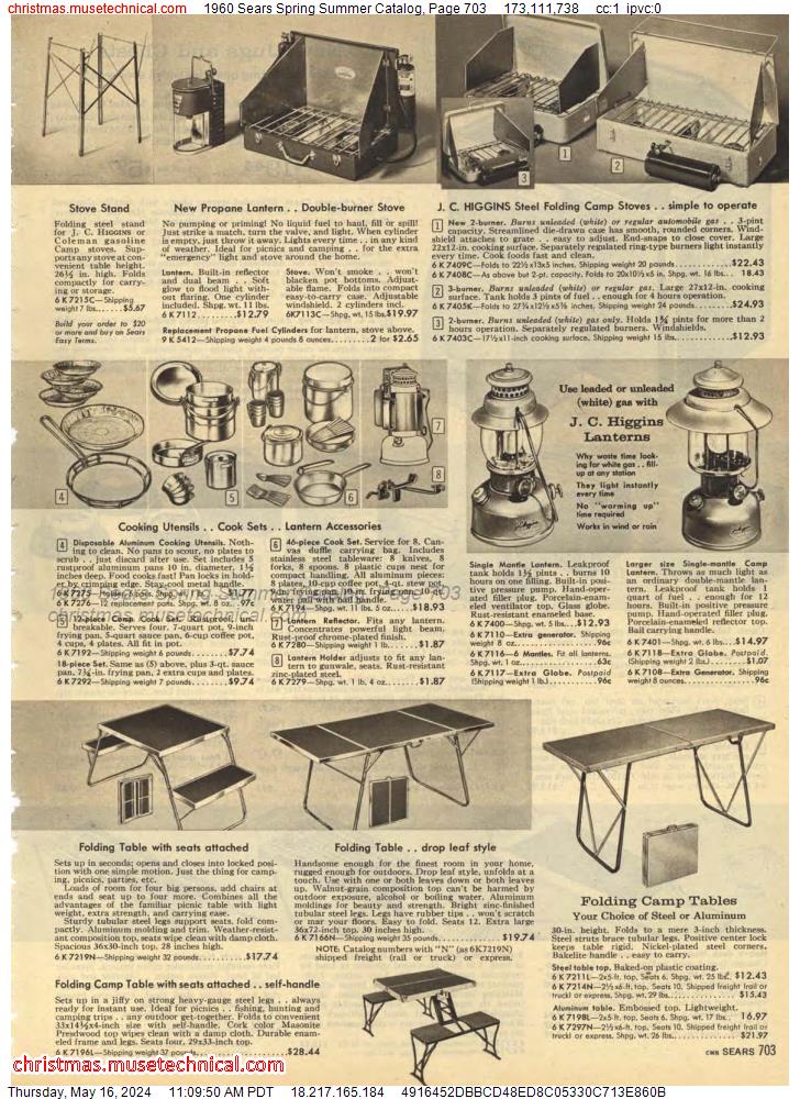 1960 Sears Spring Summer Catalog, Page 703