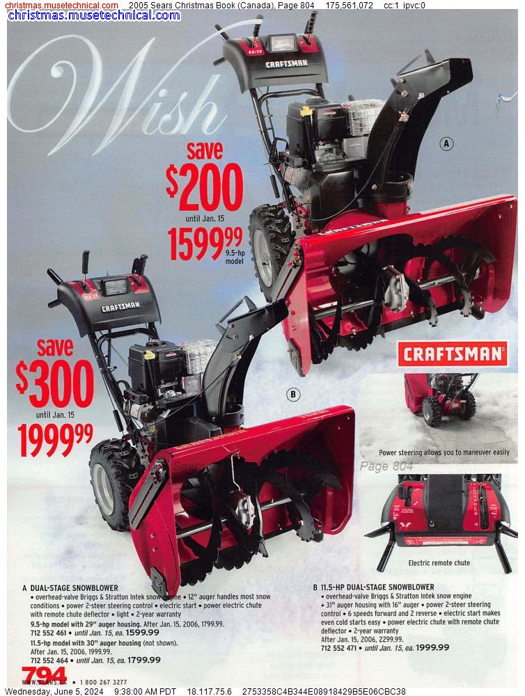 2005 Sears Christmas Book (Canada), Page 804