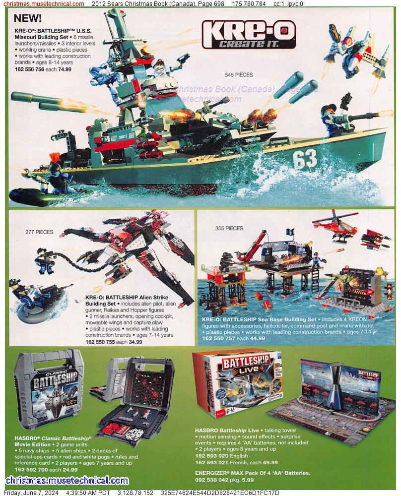2012 Sears Christmas Book (Canada), Page 698
