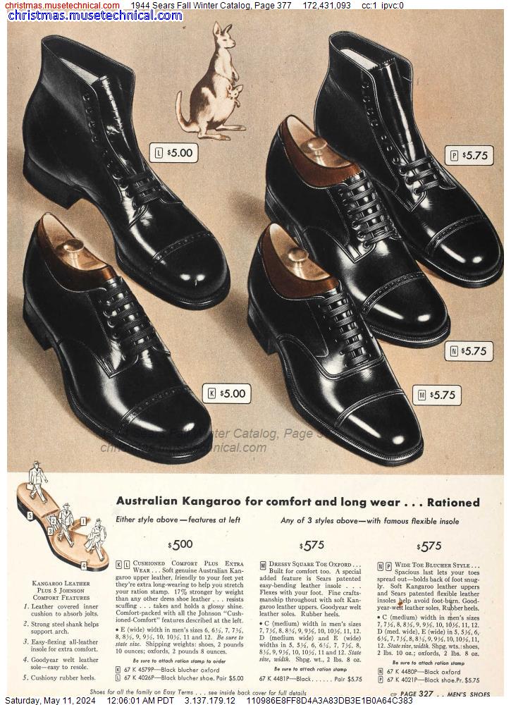 1944 Sears Fall Winter Catalog, Page 377