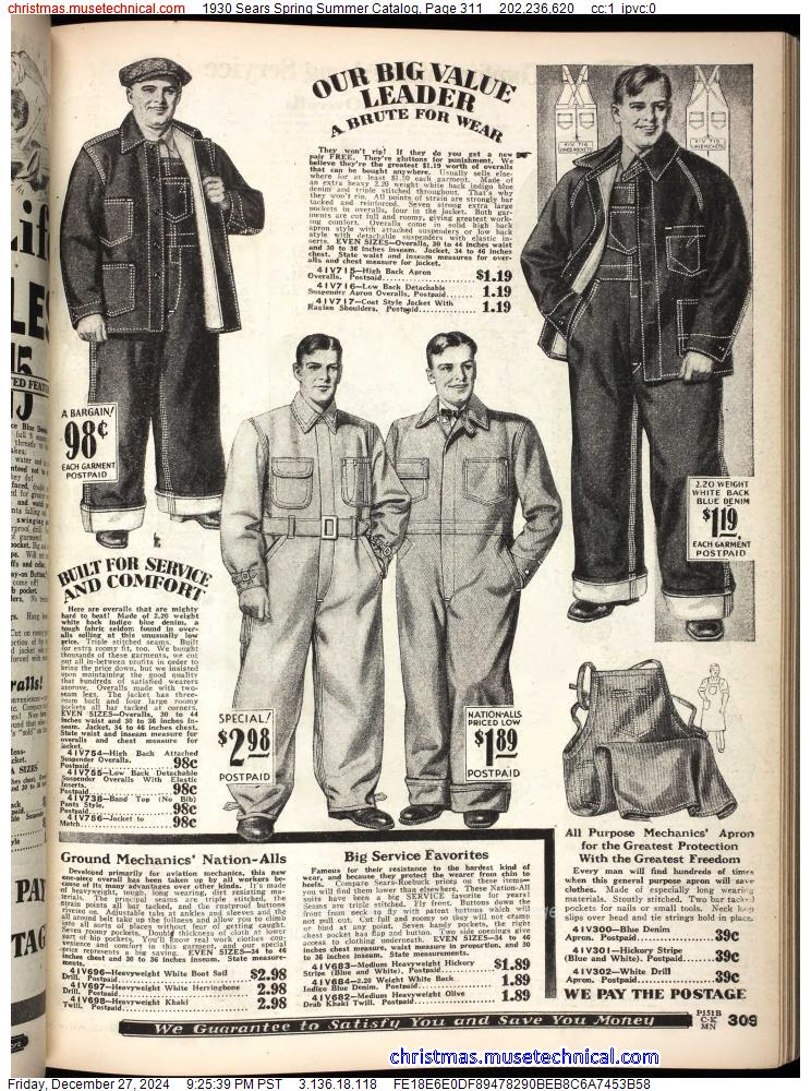 1930 Sears Spring Summer Catalog, Page 311