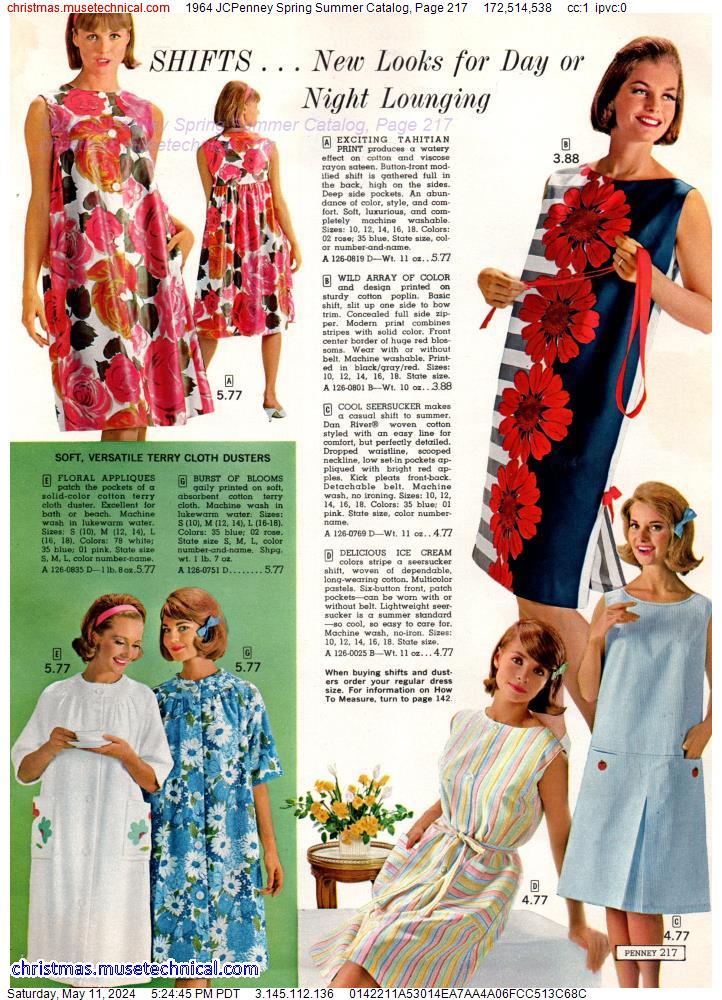 1964 JCPenney Spring Summer Catalog, Page 217
