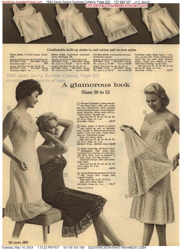 1960 Sears Spring Summer Catalog, Page 202