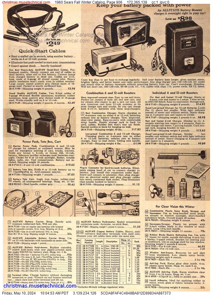 1960 Sears Fall Winter Catalog, Page 906