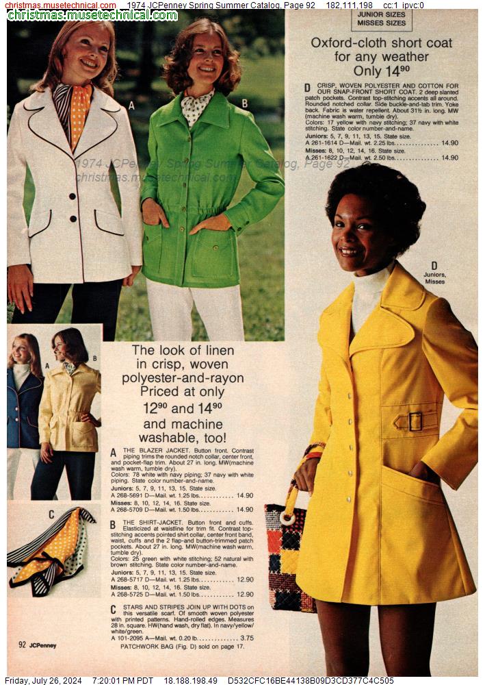 1974 JCPenney Spring Summer Catalog, Page 92
