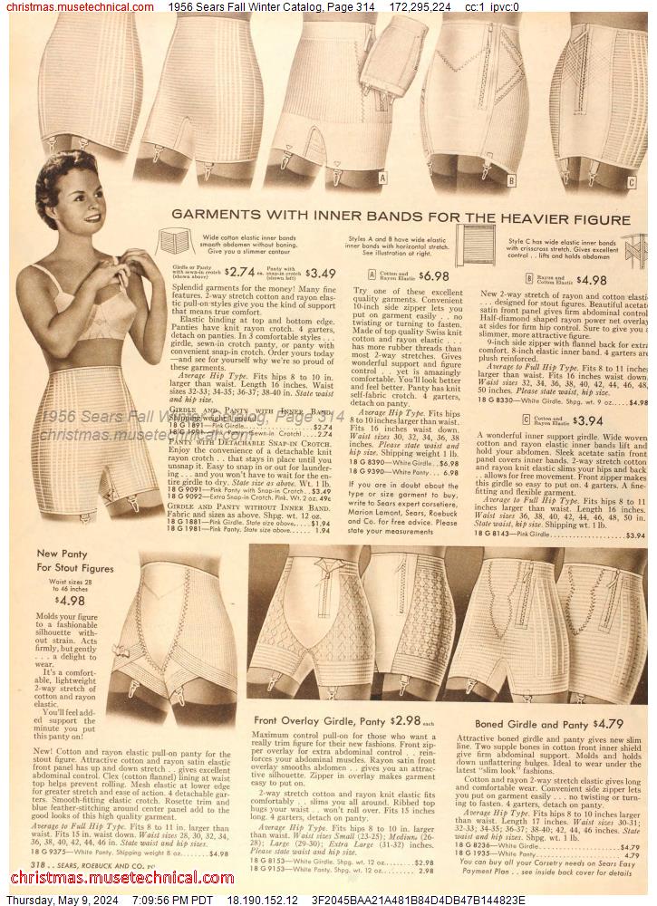 1956 Sears Fall Winter Catalog, Page 314