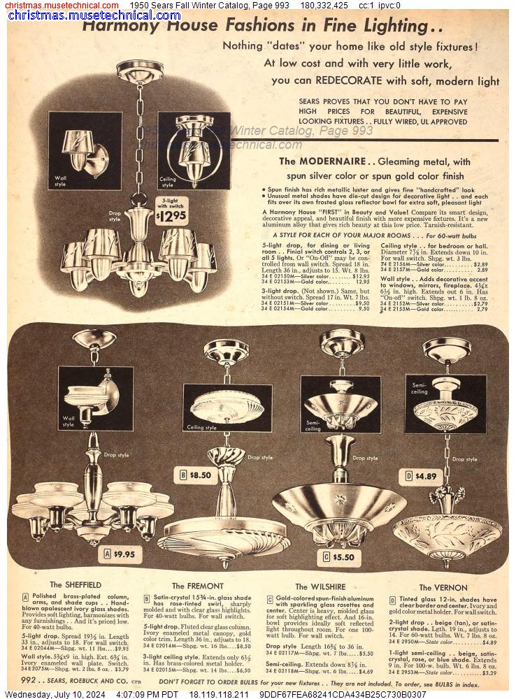 1950 Sears Fall Winter Catalog, Page 993