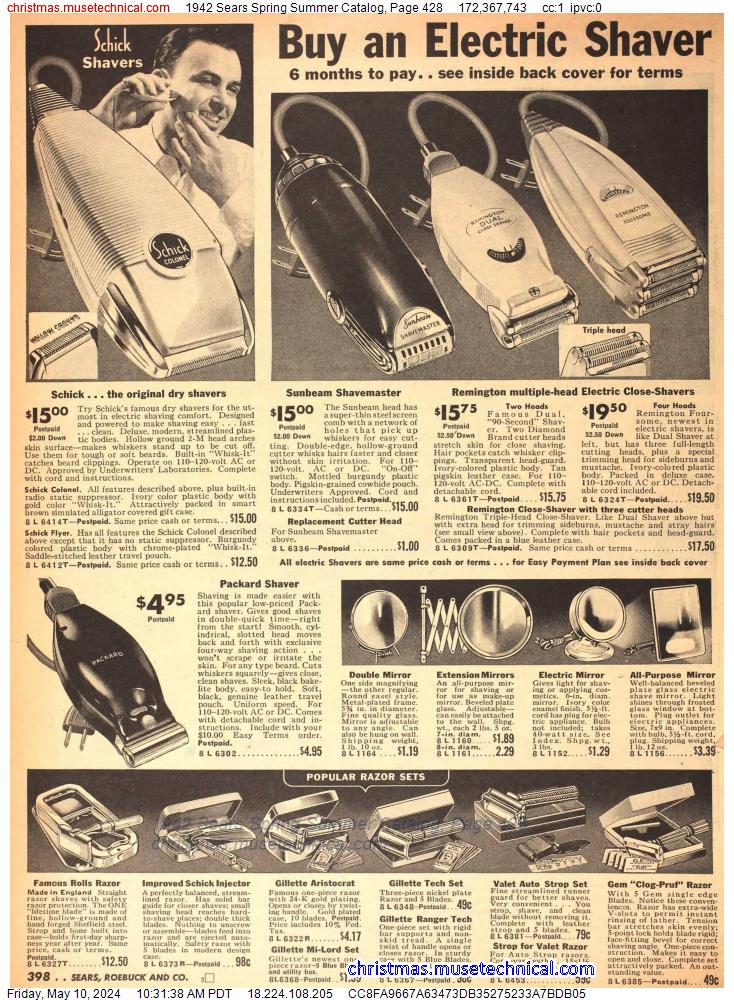1942 Sears Spring Summer Catalog, Page 428