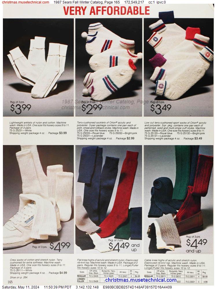 1987 Sears Fall Winter Catalog, Page 165