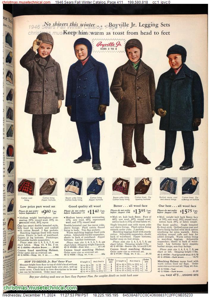 1946 Sears Fall Winter Catalog, Page 411