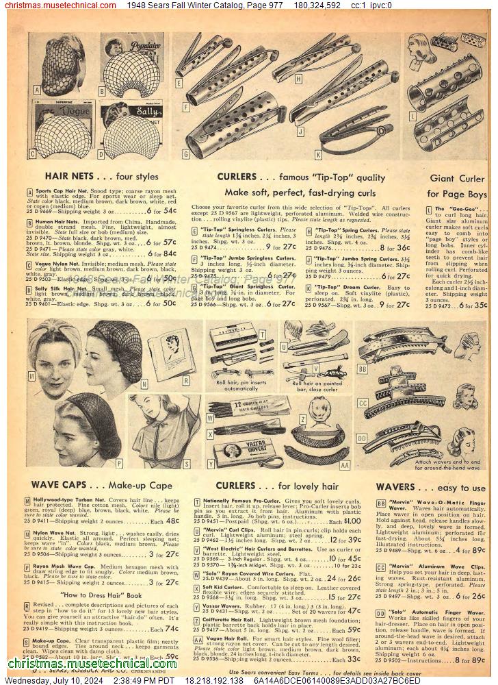 1948 Sears Fall Winter Catalog, Page 977