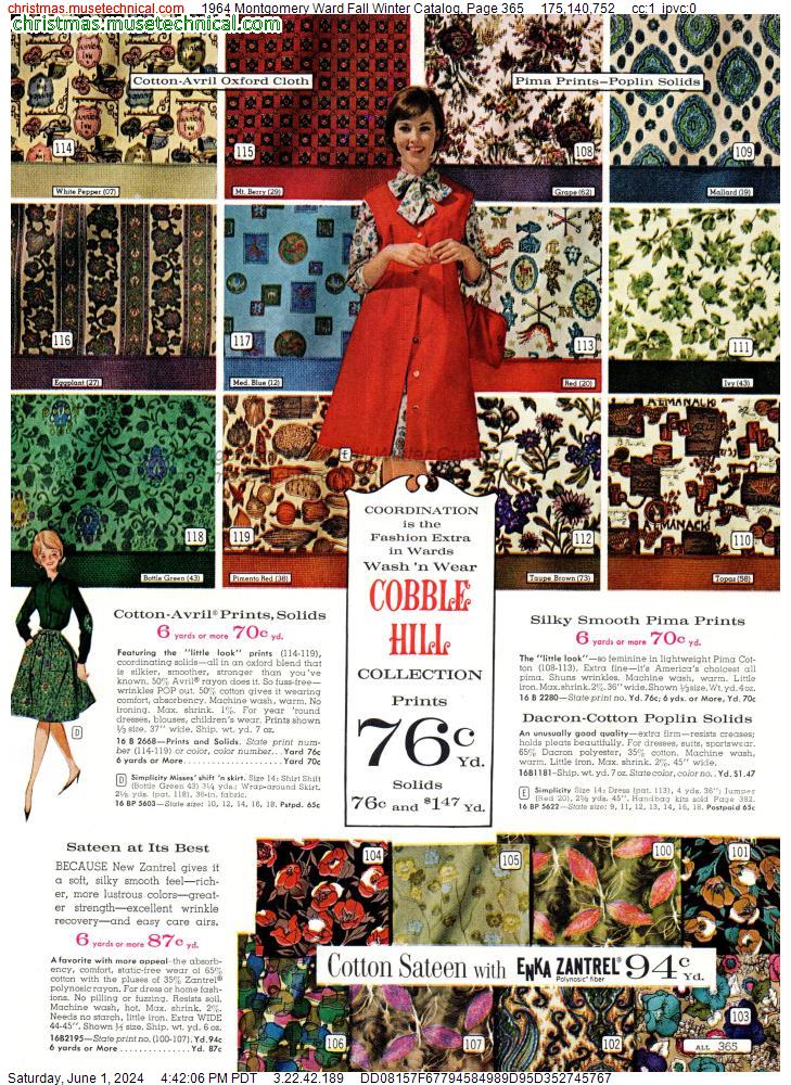 1964 Montgomery Ward Fall Winter Catalog, Page 365