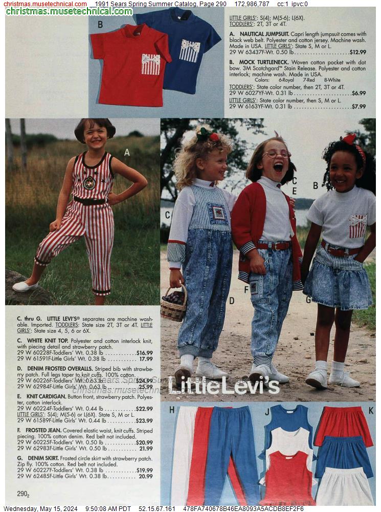 1991 Sears Spring Summer Catalog, Page 290 - Catalogs & Wishbooks