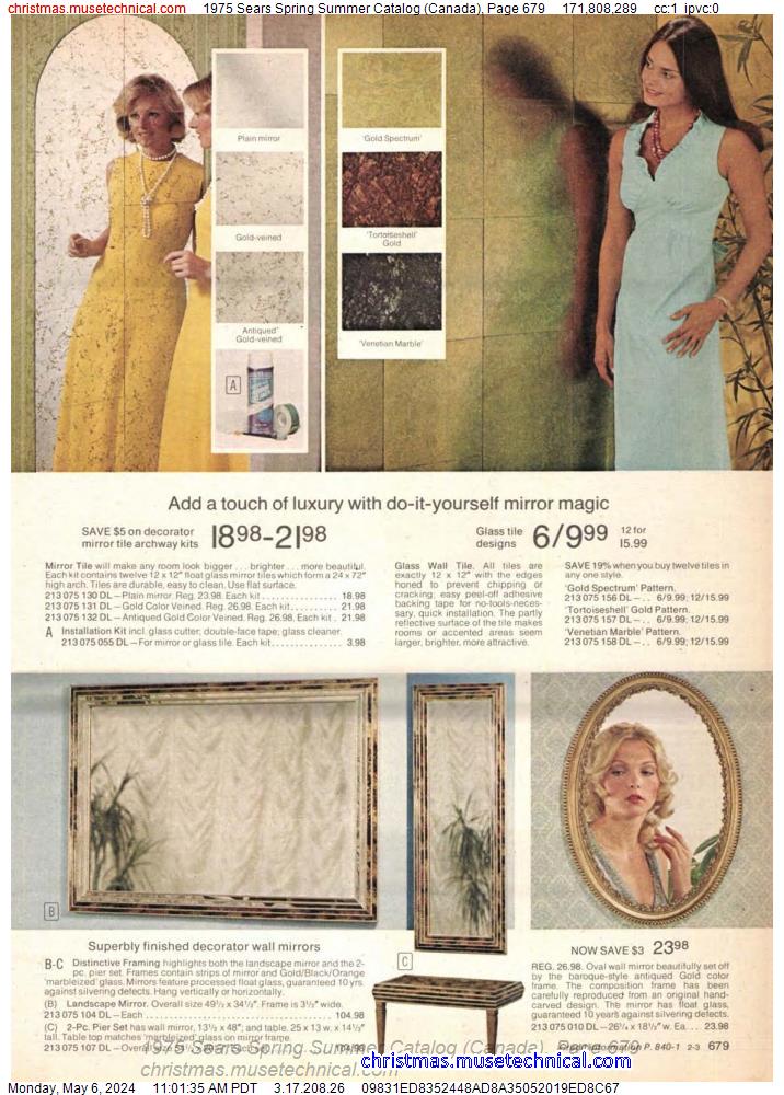 1975 Sears Spring Summer Catalog (Canada), Page 679