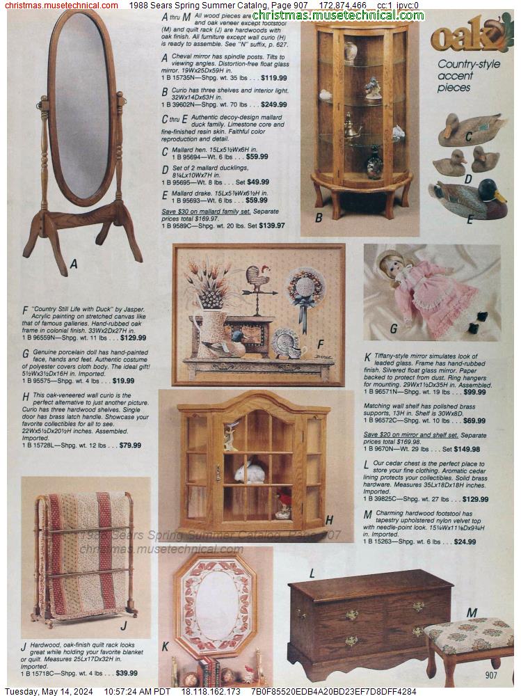 1988 Sears Spring Summer Catalog, Page 907