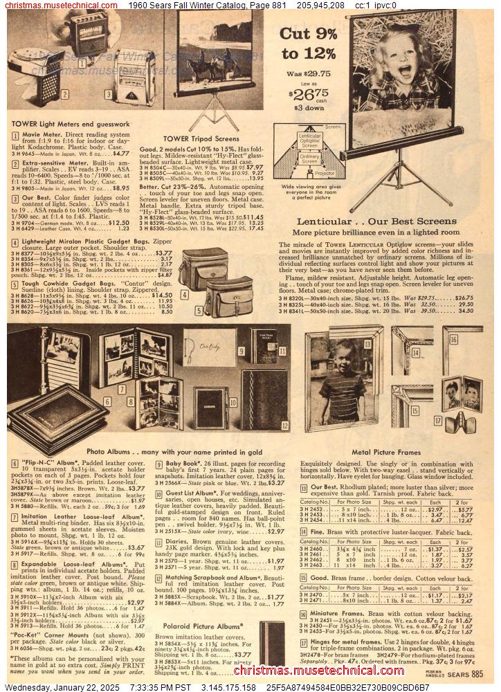 1960 Sears Fall Winter Catalog, Page 881