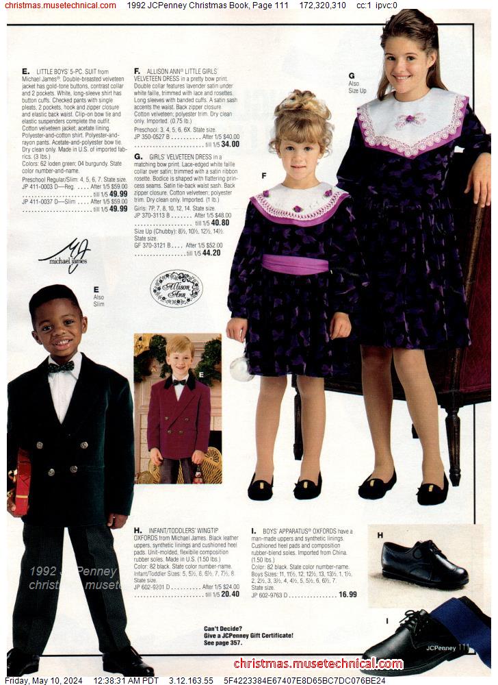 1992 JCPenney Christmas Book, Page 111