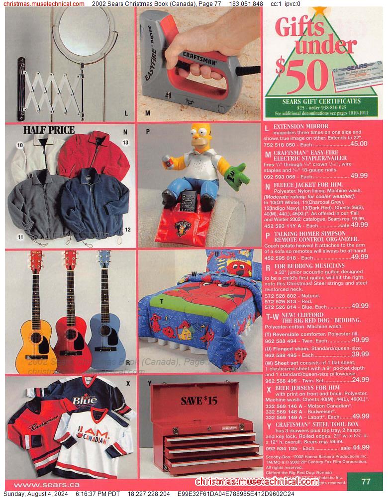 2002 Sears Christmas Book (Canada), Page 77