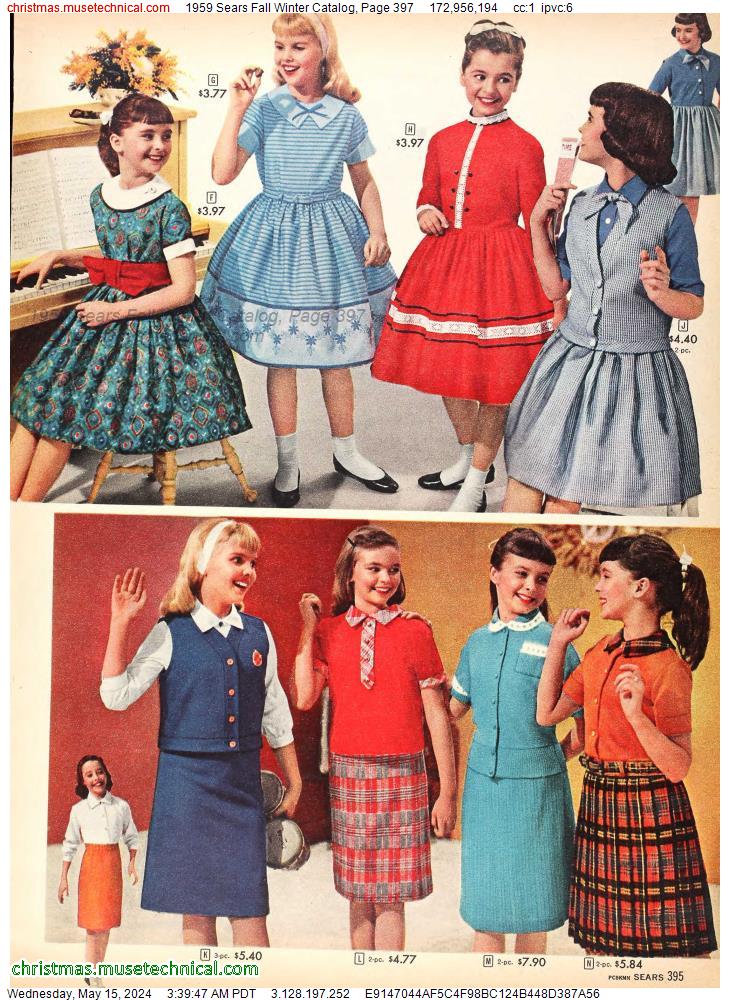 1959 Sears Fall Winter Catalog, Page 397
