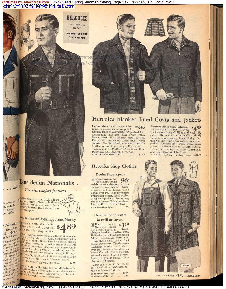 1947 Sears Spring Summer Catalog, Page 435