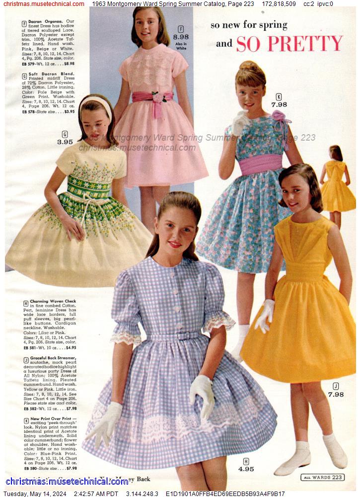 1963 Montgomery Ward Spring Summer Catalog, Page 223