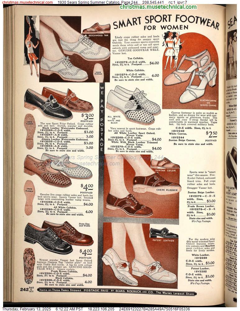 1930 Sears Spring Summer Catalog, Page 244