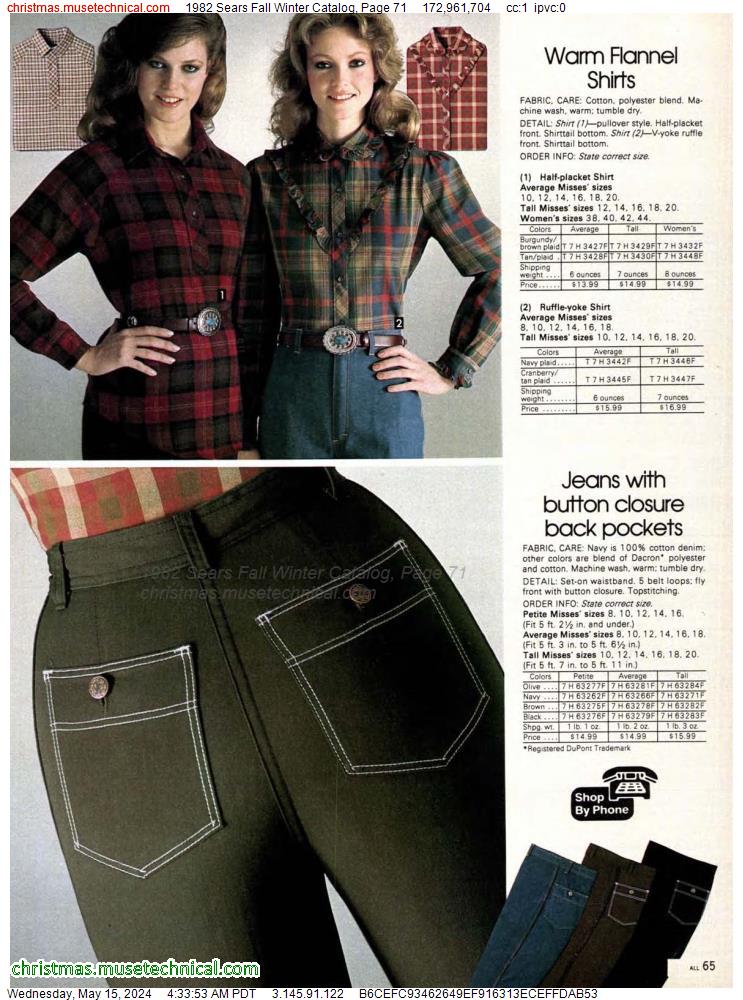 1982 Sears Fall Winter Catalog, Page 71