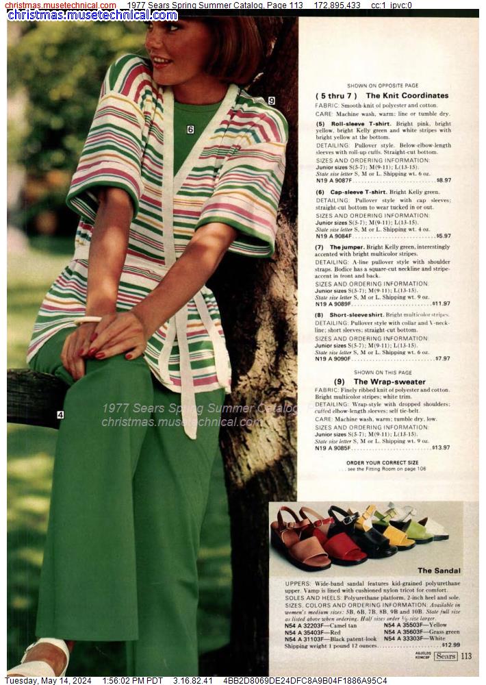 1977 Sears Spring Summer Catalog, Page 113