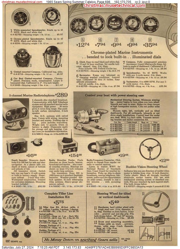 1965 Sears Spring Summer Catalog, Page 696