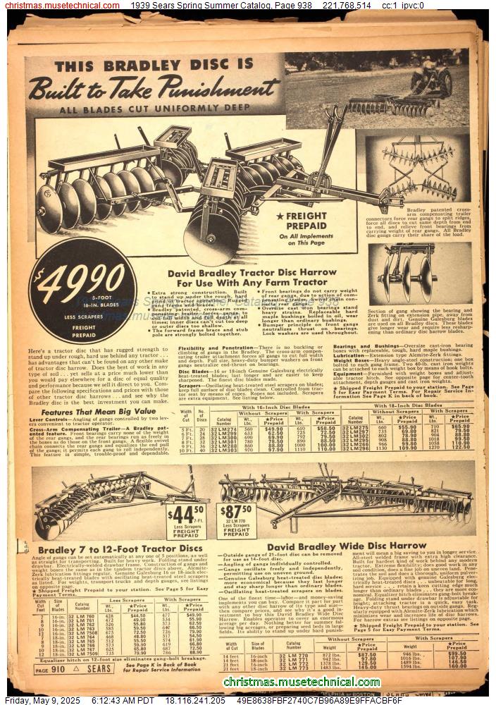 1939 Sears Spring Summer Catalog, Page 938