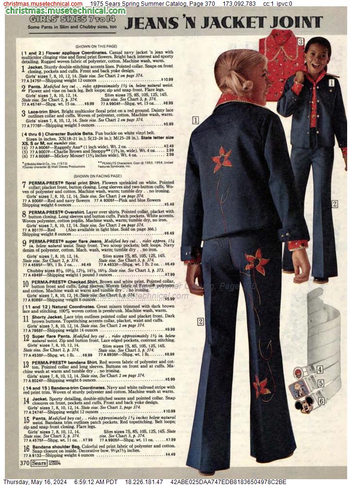 1975 Sears Spring Summer Catalog, Page 370