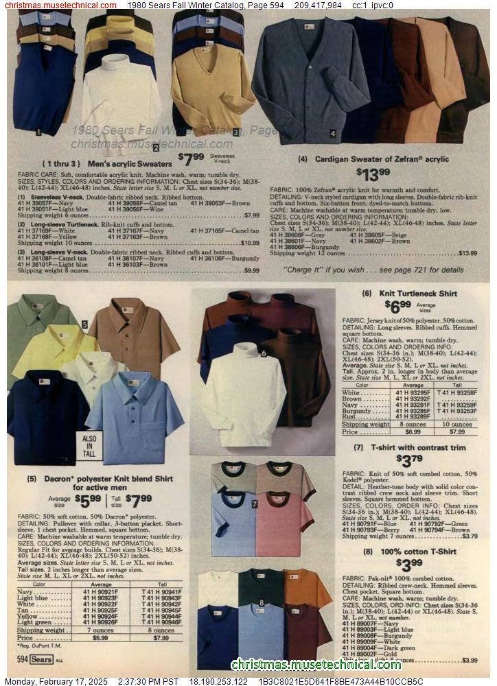 1980 Sears Fall Winter Catalog, Page 594