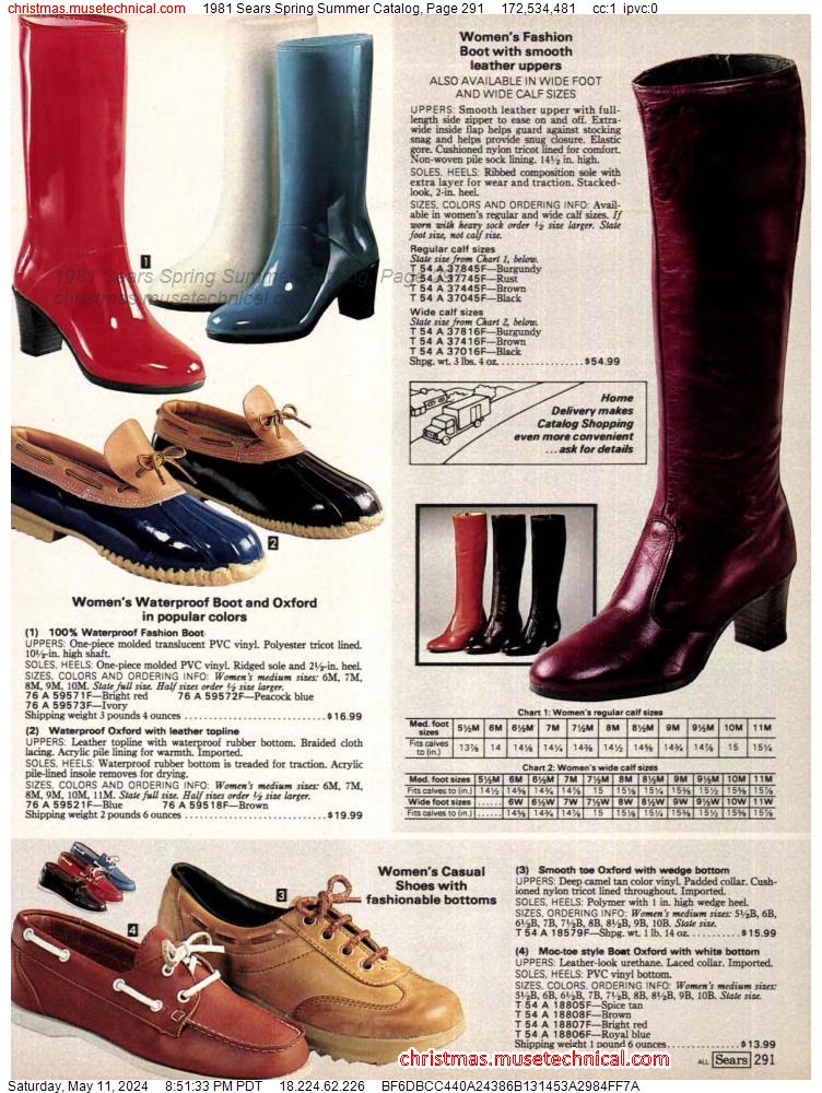 1981 Sears Spring Summer Catalog, Page 291