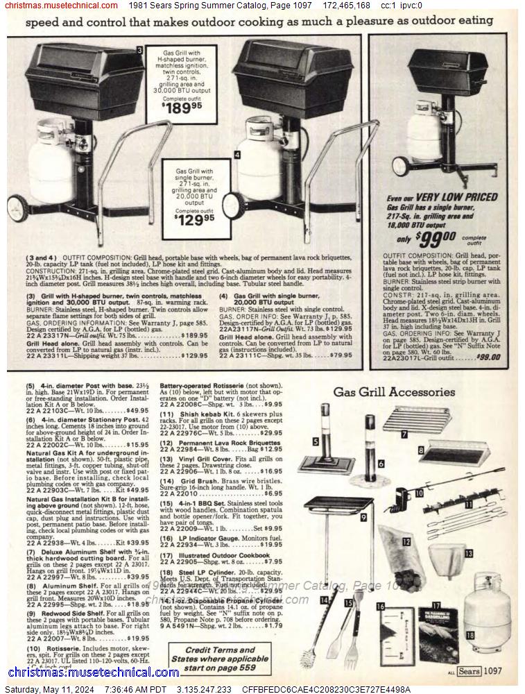 1981 Sears Spring Summer Catalog, Page 1097