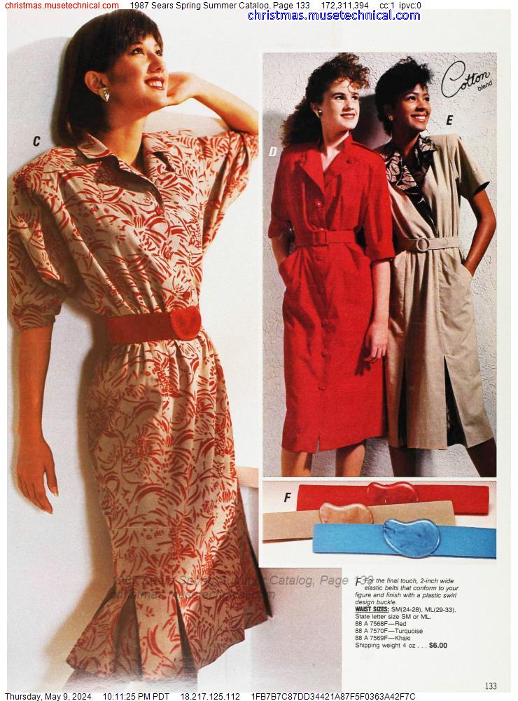 1987 Sears Spring Summer Catalog, Page 133