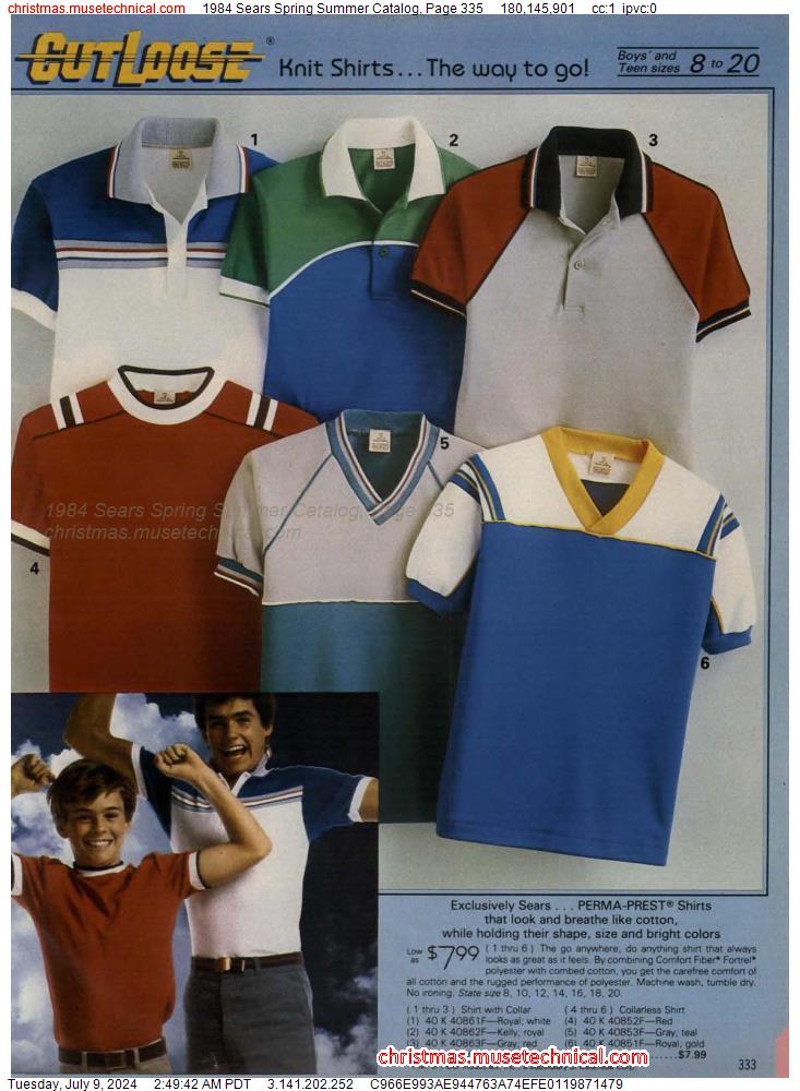 1984 Sears Spring Summer Catalog, Page 335