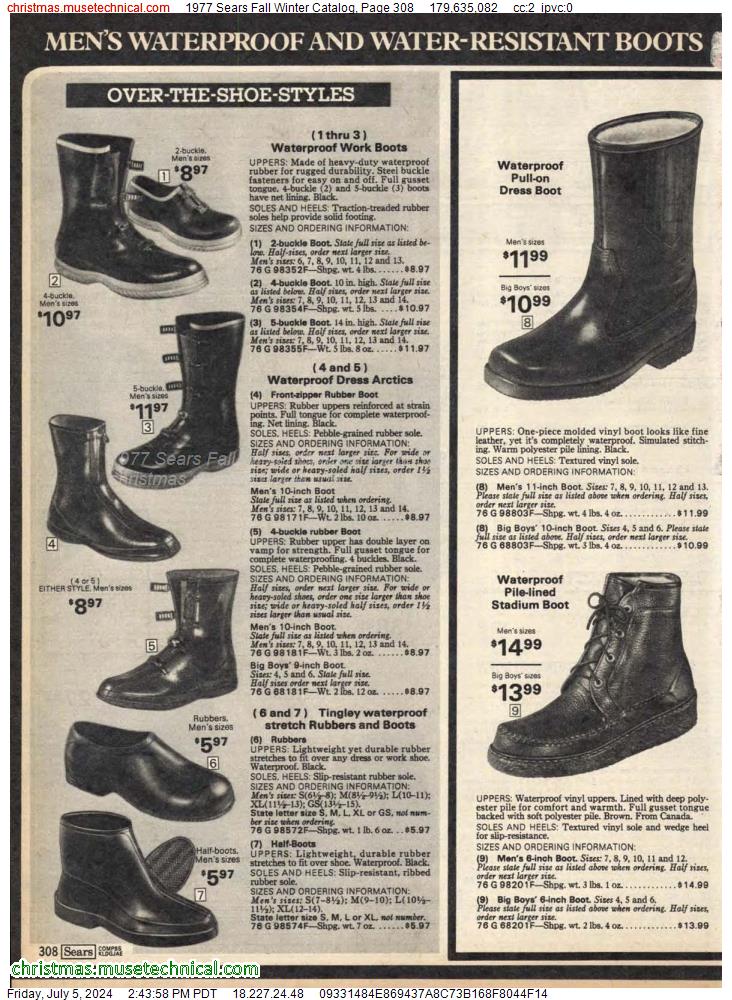 1977 Sears Fall Winter Catalog, Page 308
