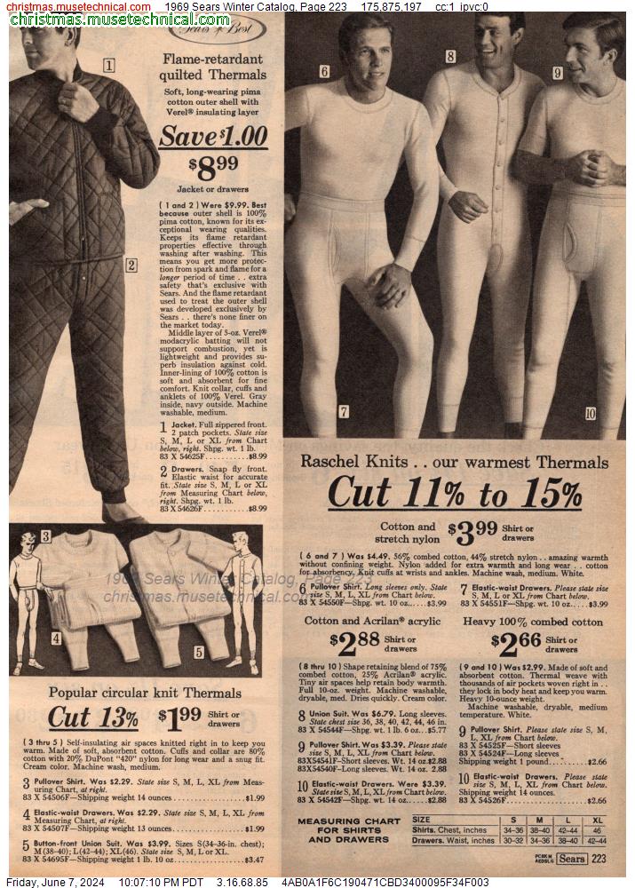 1969 Sears Winter Catalog, Page 223
