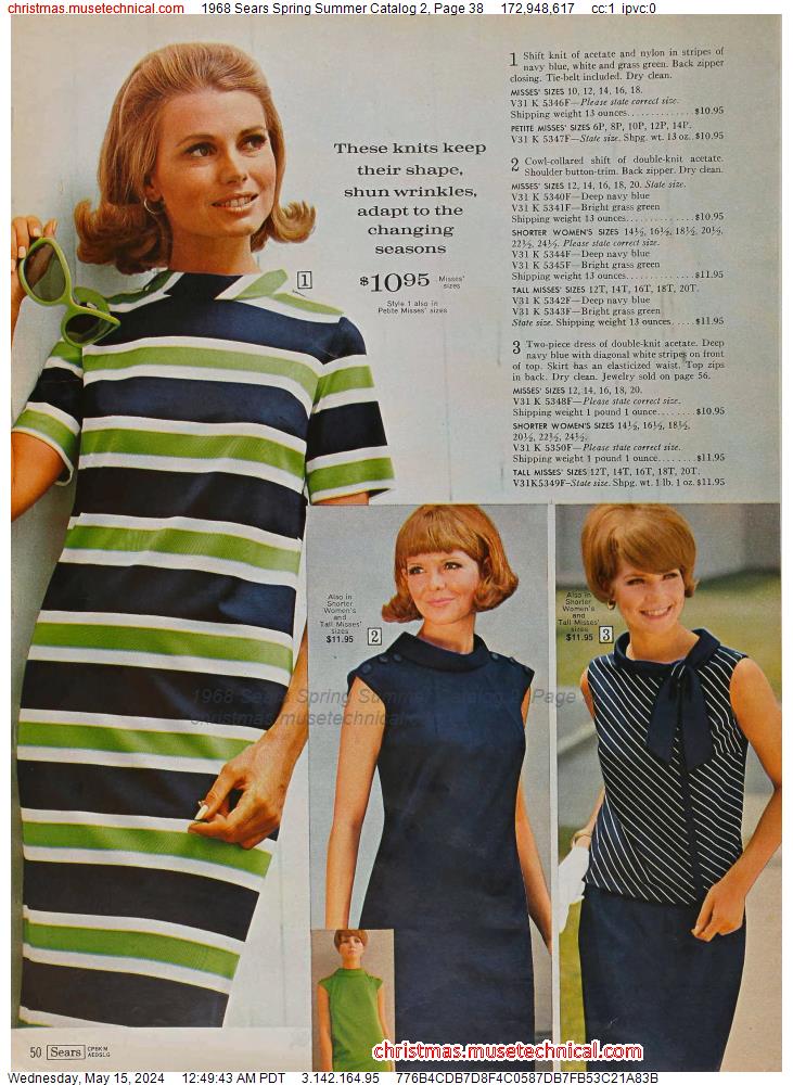 1968 Sears Spring Summer Catalog 2, Page 38