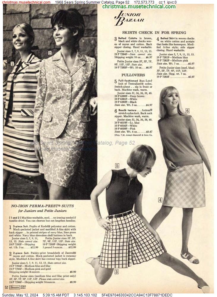 1968 Sears Spring Summer Catalog, Page 52