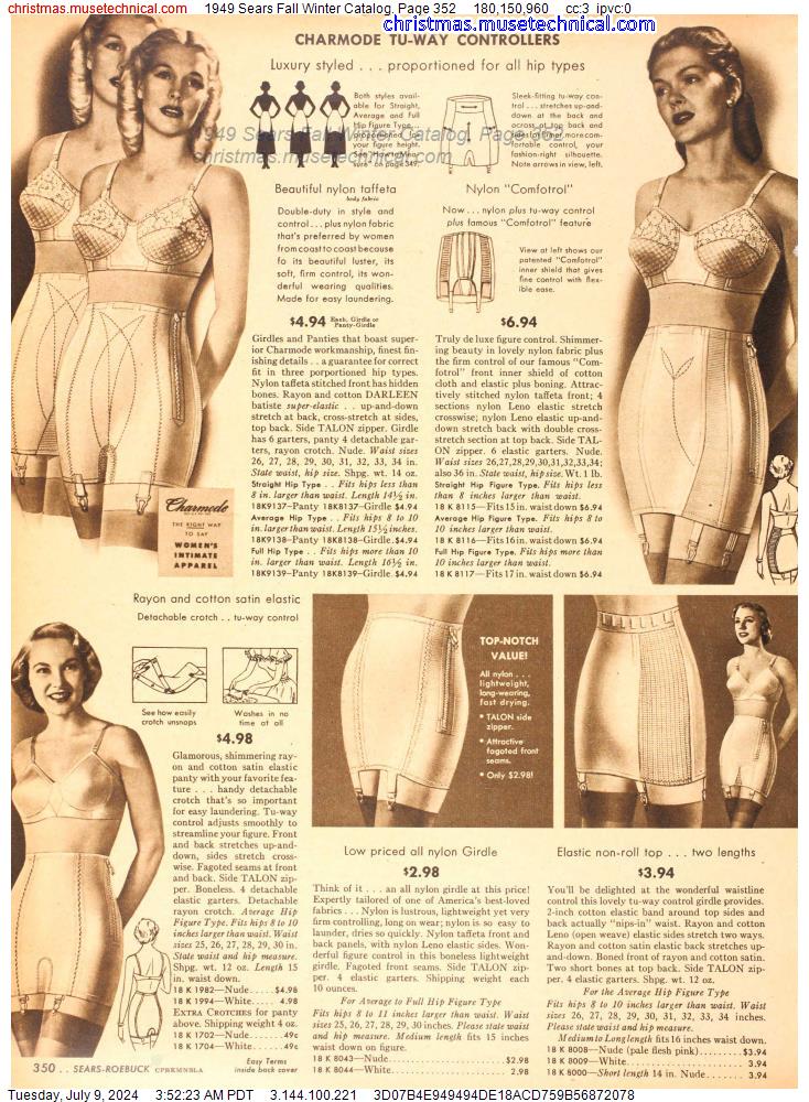 1949 Sears Fall Winter Catalog, Page 352